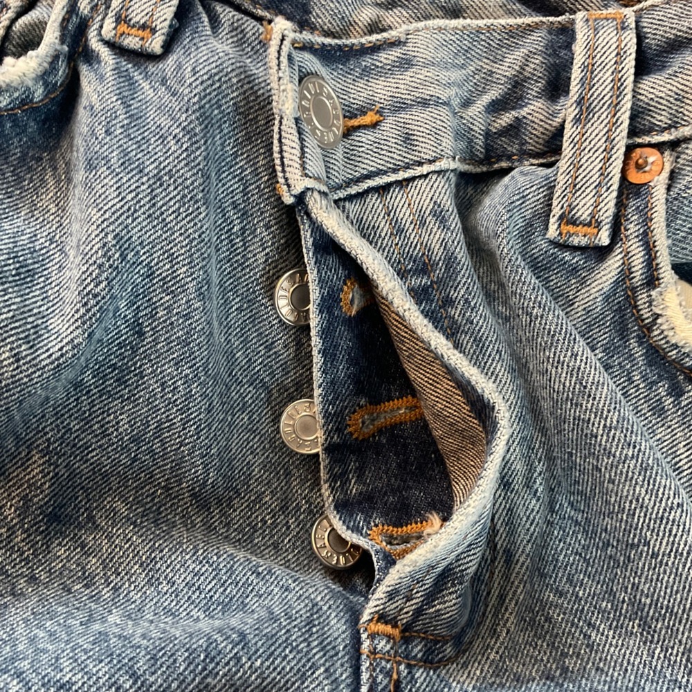 AGOLDE Arc Criss Cross Jean Conclusion Blue Wide Leg Denim Pants 27 NEW Jeans - Picture 4 of 13